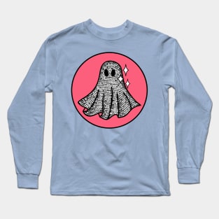 Pink Retro Disco Ghost Long Sleeve T-Shirt